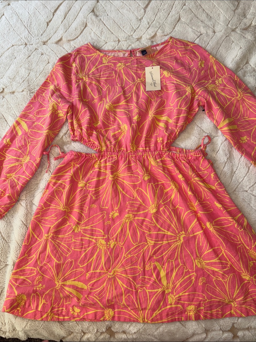 Pink and yellow Floral Dress